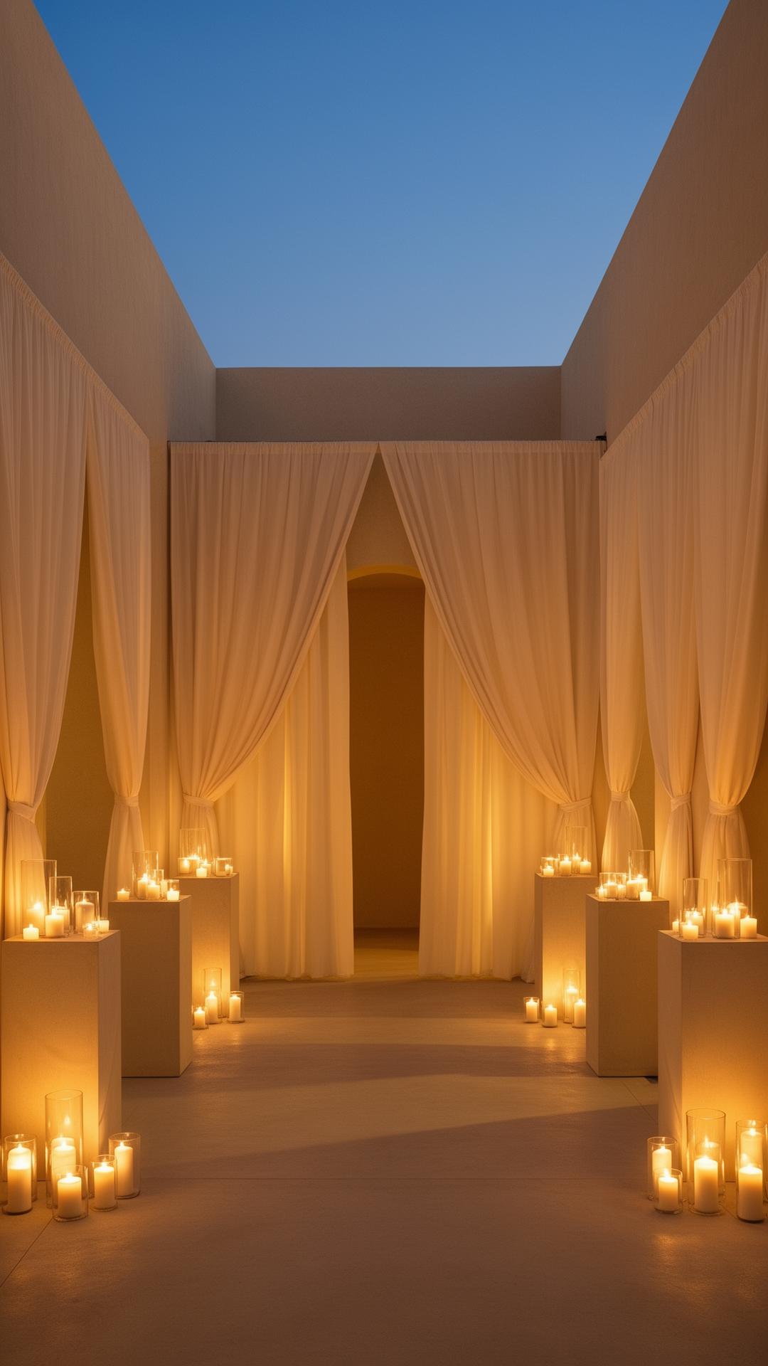 Candlelit event atmosphere